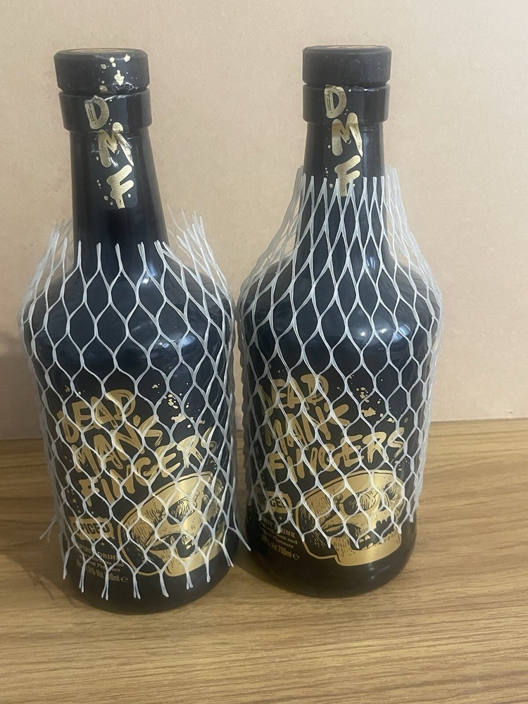 2X EMPTY Rum Bottles Dead Man’s Fingers EMPTY Used