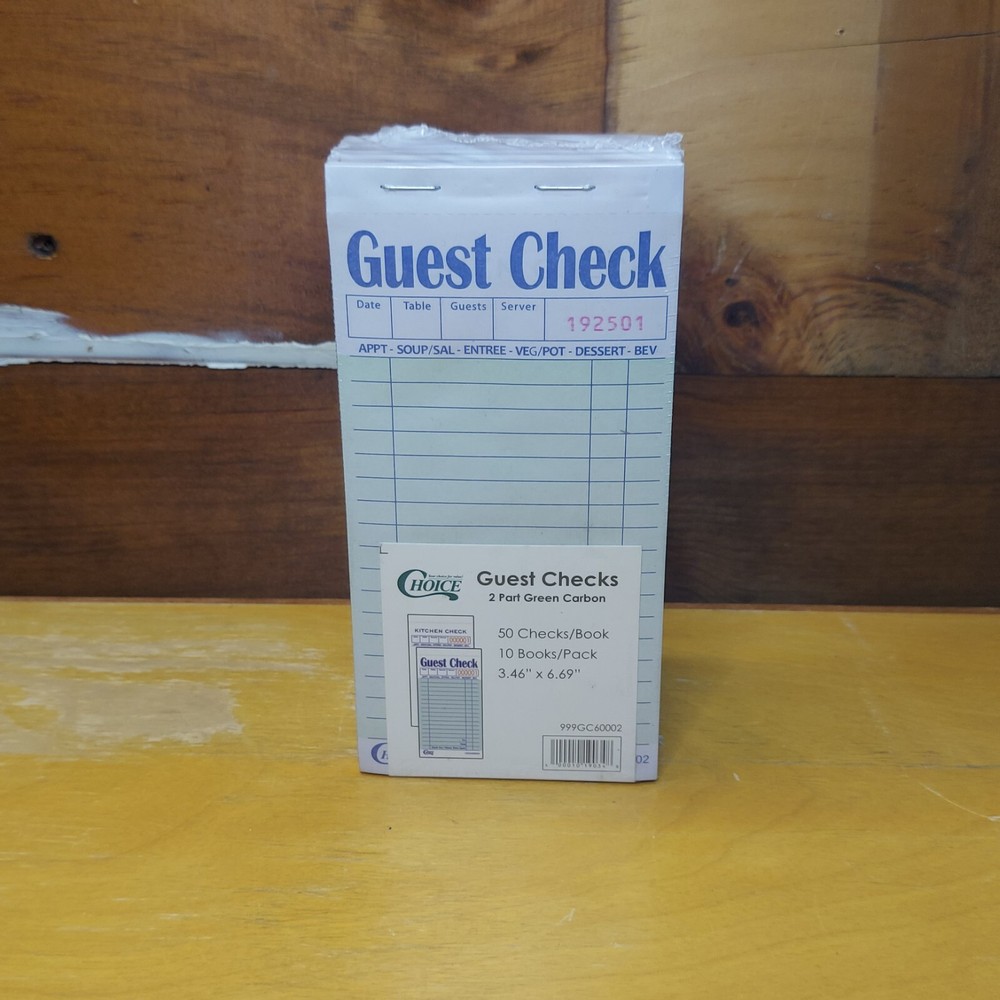 Guest Check Bundle Of 10 Pads
