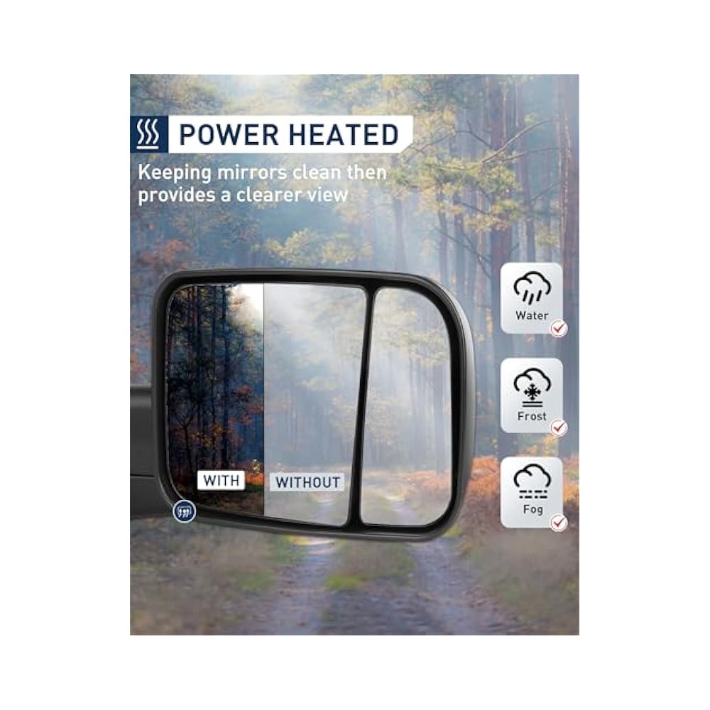 Enhanced Towing Mirrors, Heated, Power Adjust, Improve Driving Confidence