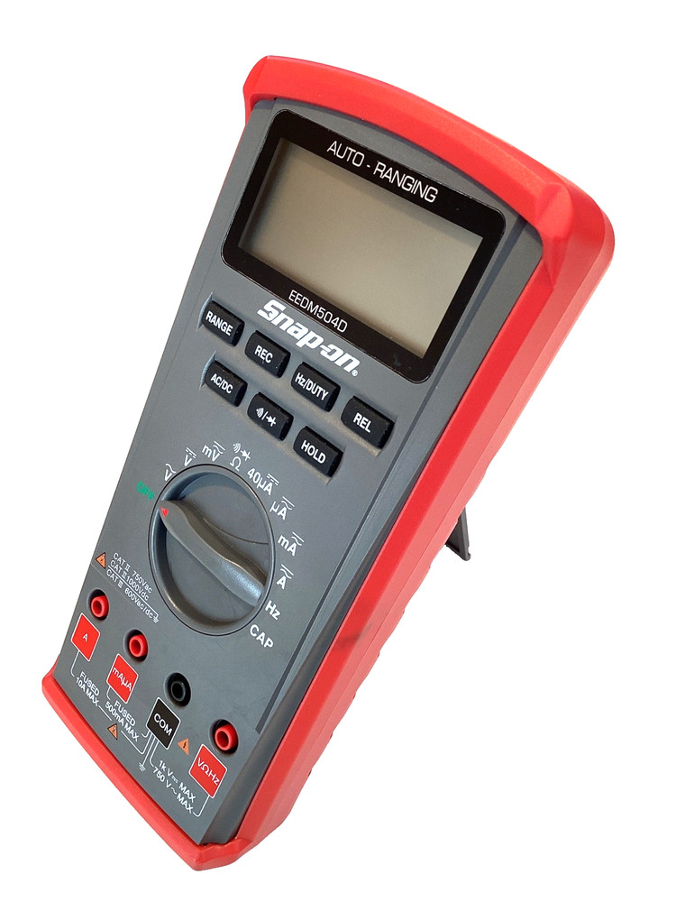 Snap On Auto Ranging Digital Multi Meter Kit Leads Pouch Manual EEDM504D MINT