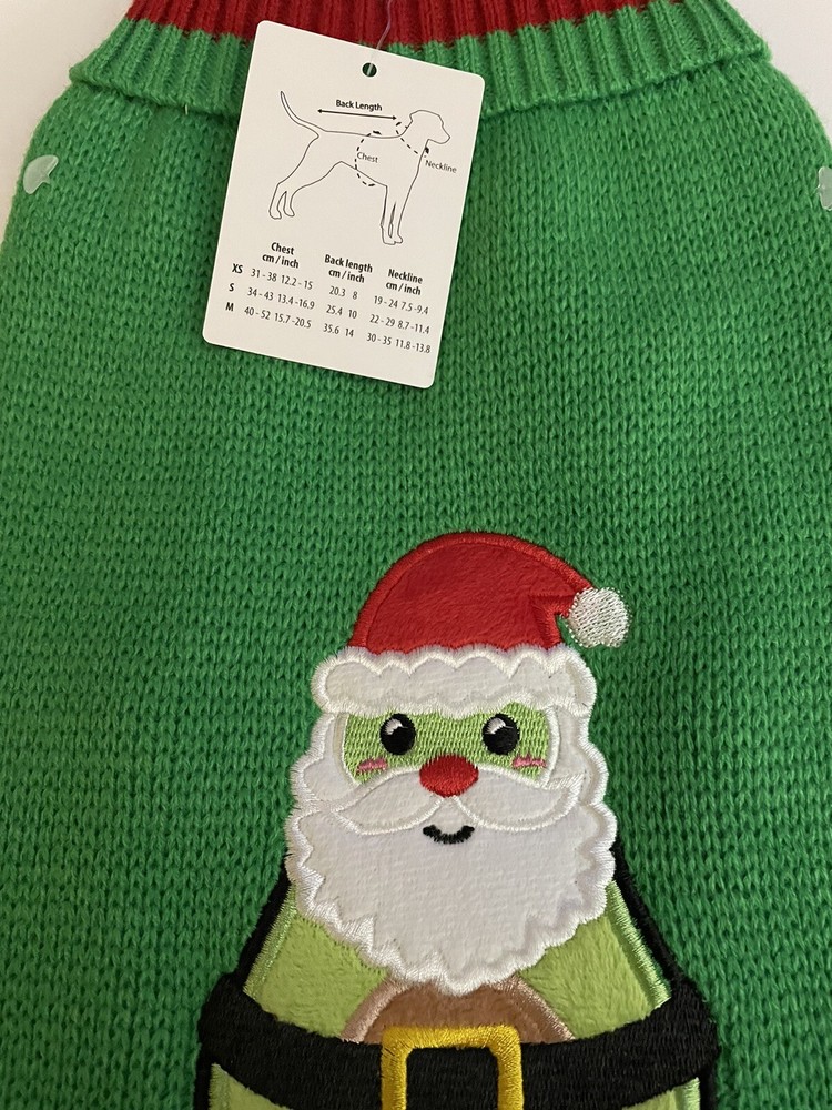Christmas Avocado Dog Sweater- Size- Medium