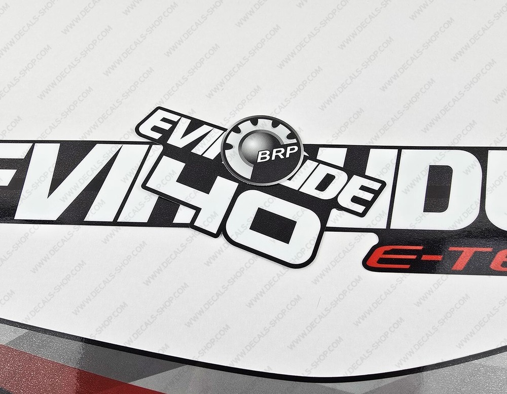 Evinrude 40 hp ETEC 2015-2016 outboard engine decals sticker set Graphite Cowl