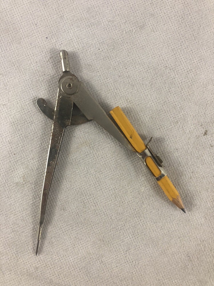 Vintage Metal Chart Plotting Compass(2)