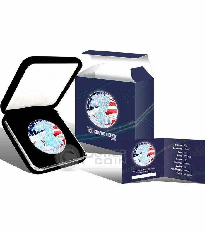 2014 Patriotic Liberty Silver Eagle US 1oz Silver Holographic