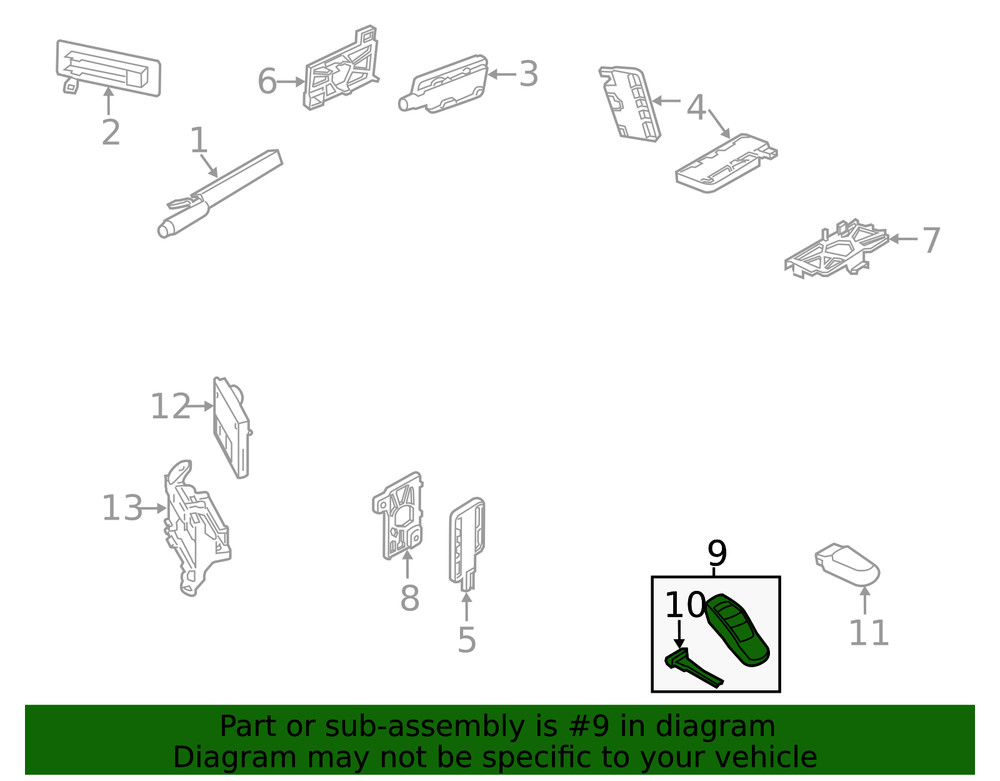 Genuine Porsche Keyless Entry Transmitter 997-637-109-03