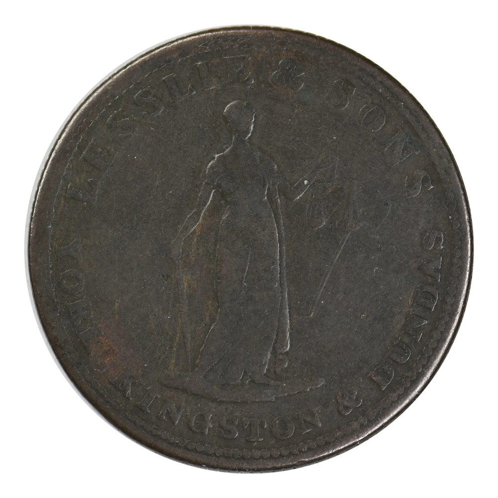 1824 Canada Copper Halfpenny Token Circulated