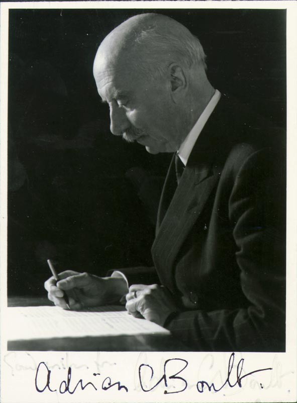 SIR ADRIAN C. BOULT - AUTOGRAPHED SIGNED PHOTOGRAPH