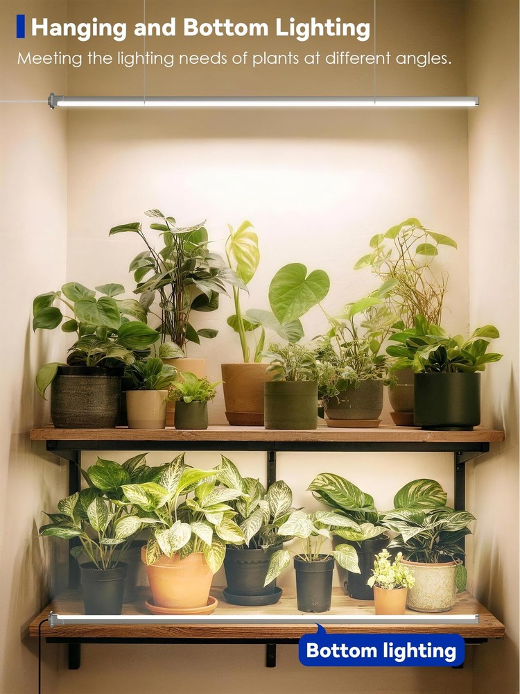 Standing Grow Light with Auto-Timer, 36W Vertical 60 inches, Silver