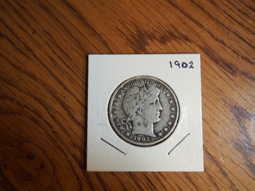 1902 Barber Half, very good + condition, 90 % silver