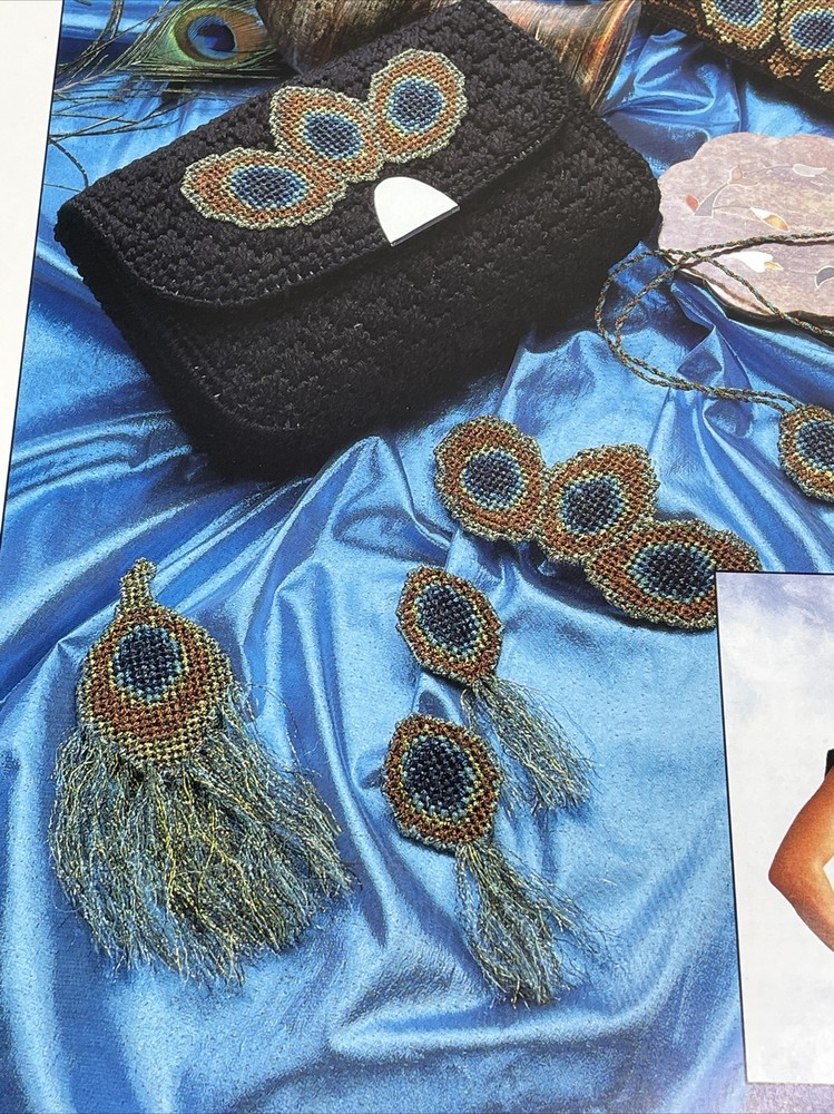 Peacock Set Belt Earring Necklace Annie's Plastic Canvas Pattern