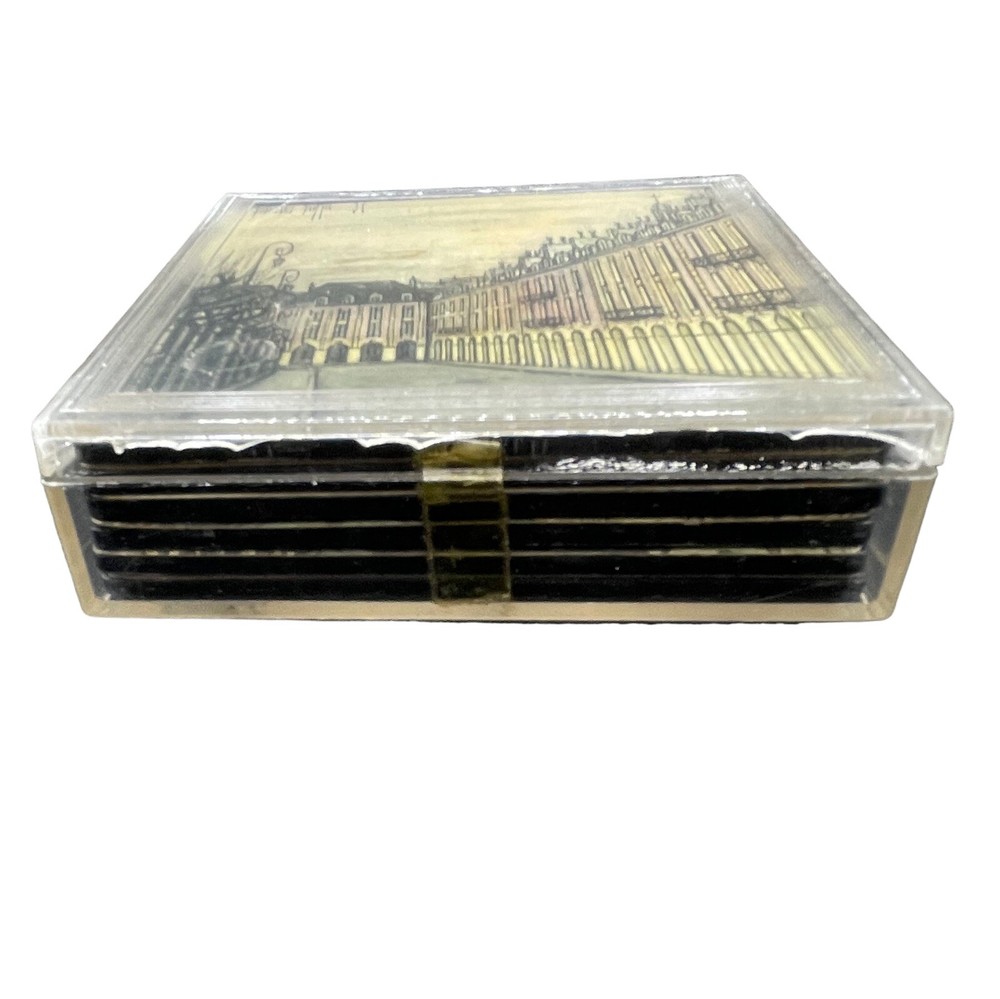 6 "PARIS" Coasters Bernard Buffet Artwork, Mid Century Coasters