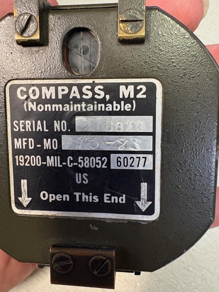 M2 Artillery Compass, used condition 1 only