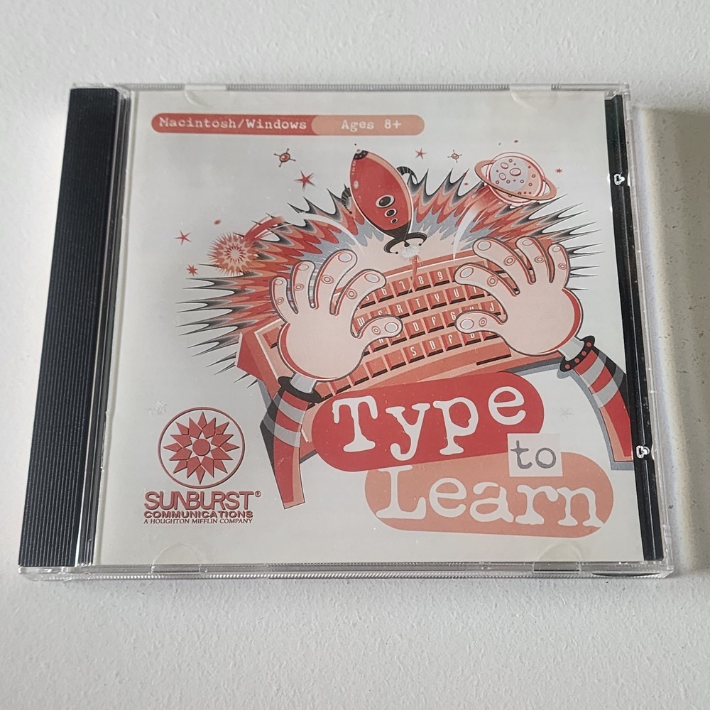 Type to Learn PC CD Rom | Sunburst Communications Typing Tutor Software Ages 8+