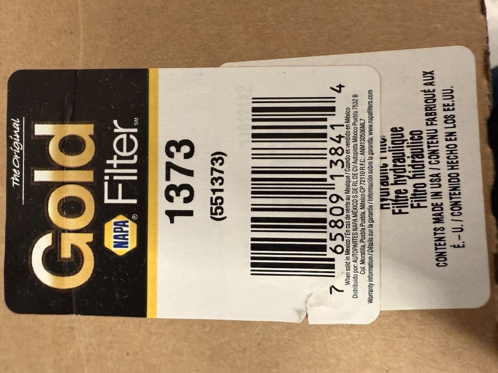 NAPA Hydraulic Filter 1373 (same as 551373) (same as WIX 51373)