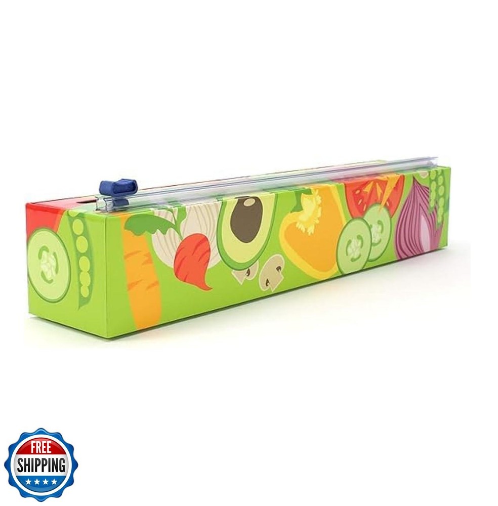 Chicwrap Veggies Refillable Plastic Wrap Dispenser - Includes One 12" x 250'