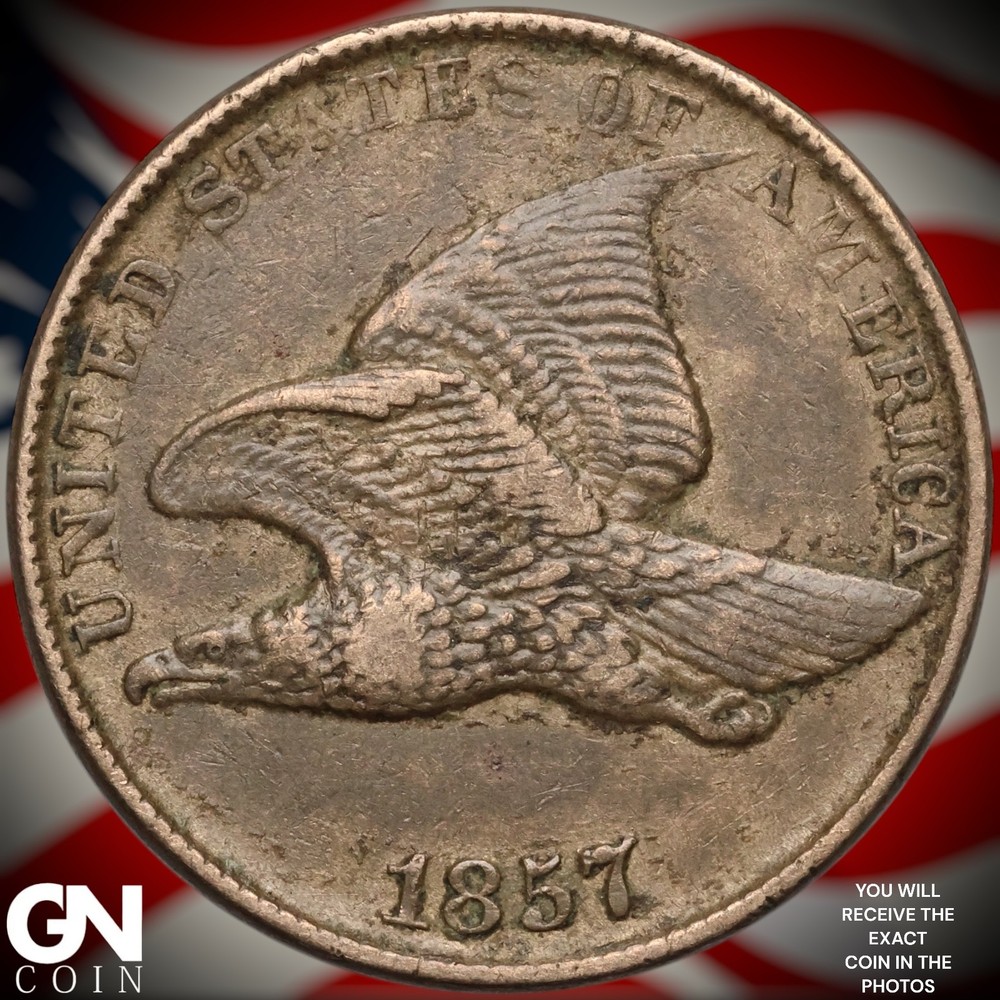 1857 Flying Eagle Cent Penny A9606