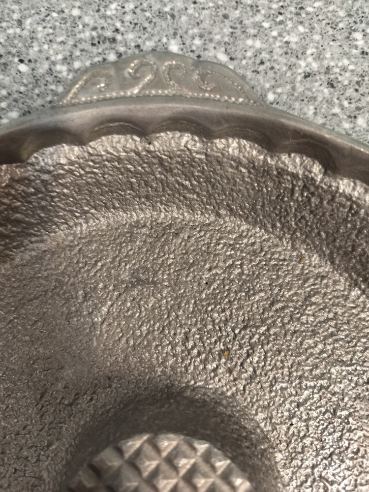 Vintage Cast Aluminum Nutcracker Bowl With Mallet Hammered