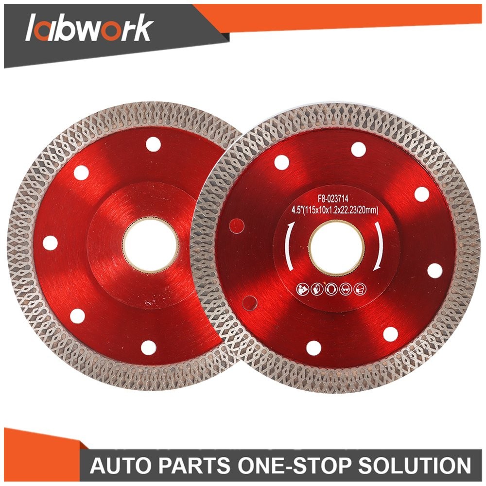 Labwork Diamond Porcelain Saw Blade Super Thin Ceramic Cutting Disc 2Pcs 4.5Inch