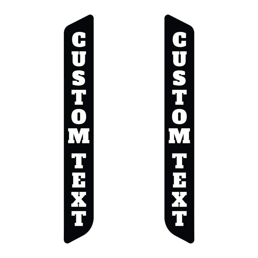 Custom Text Front Fork Reflector Inserts Fits Harley Davidson. Sold in Pairs
