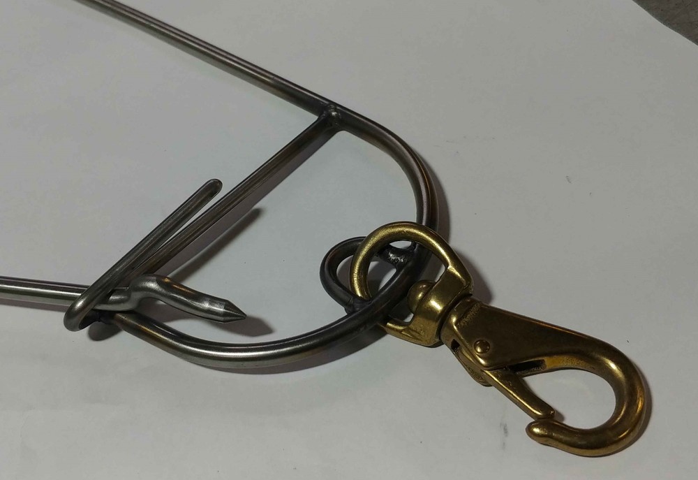 Spearfishing Fish Stringer with Brass Clip , Stainless