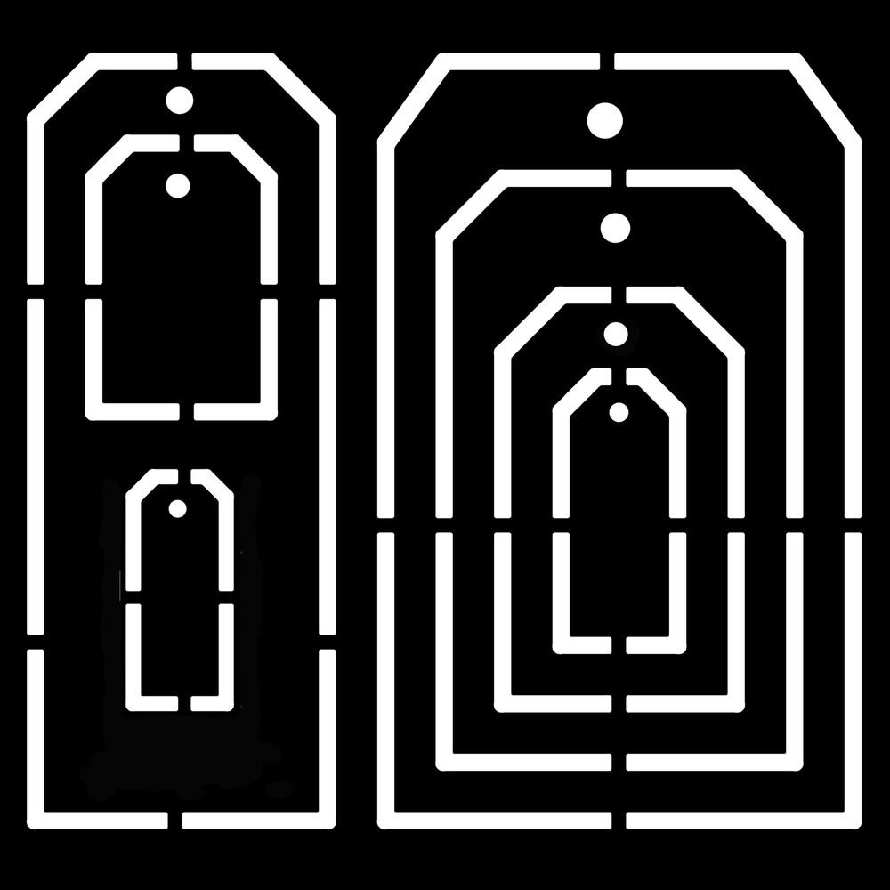 Woodware Stencil 6"X6"-Tag Templates