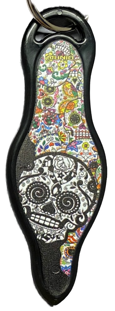 Munio Self Defense Key Chain, Sugar Skull