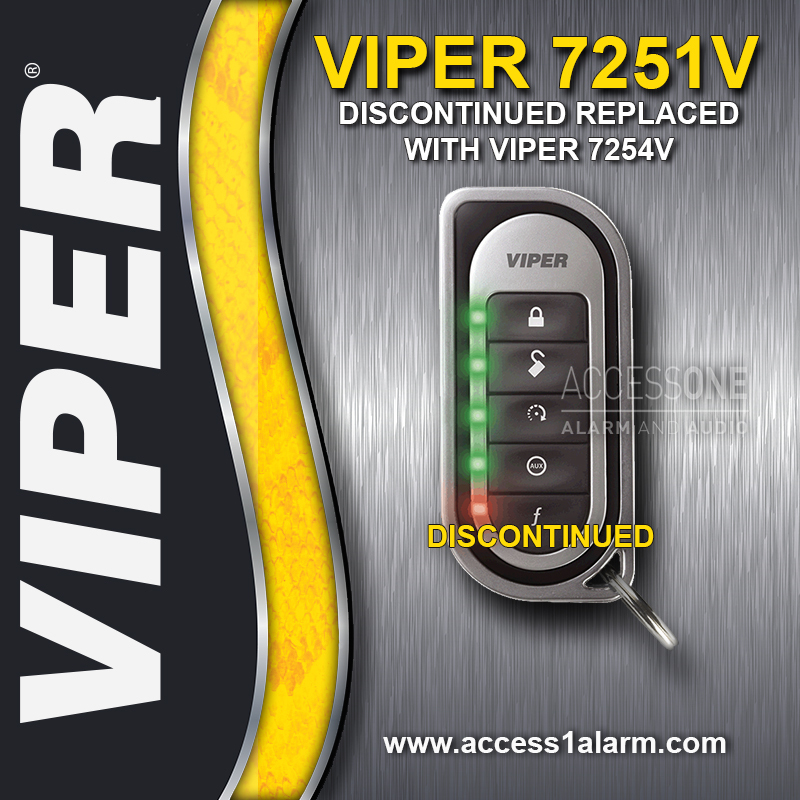 Viper 7251V 2-Way LED Replacement Remote Control Transmitter EZSDEI7251 7254V