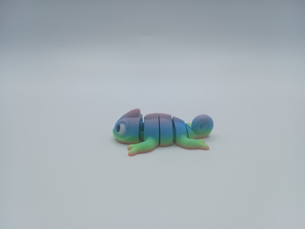 3D Printed Jiggle Pet Angry Chameleon
