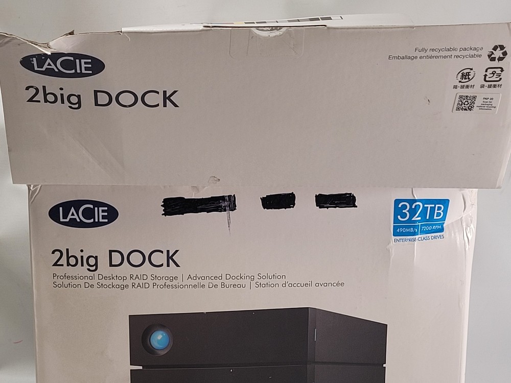 LaCie 2Big Dock 32TB Professional Desktop RAID Storage Docking Solution LRDMU06
