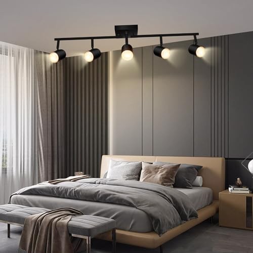 Track Lighting Kit, Kitchen Lighting 5 light track lighting(black) Black