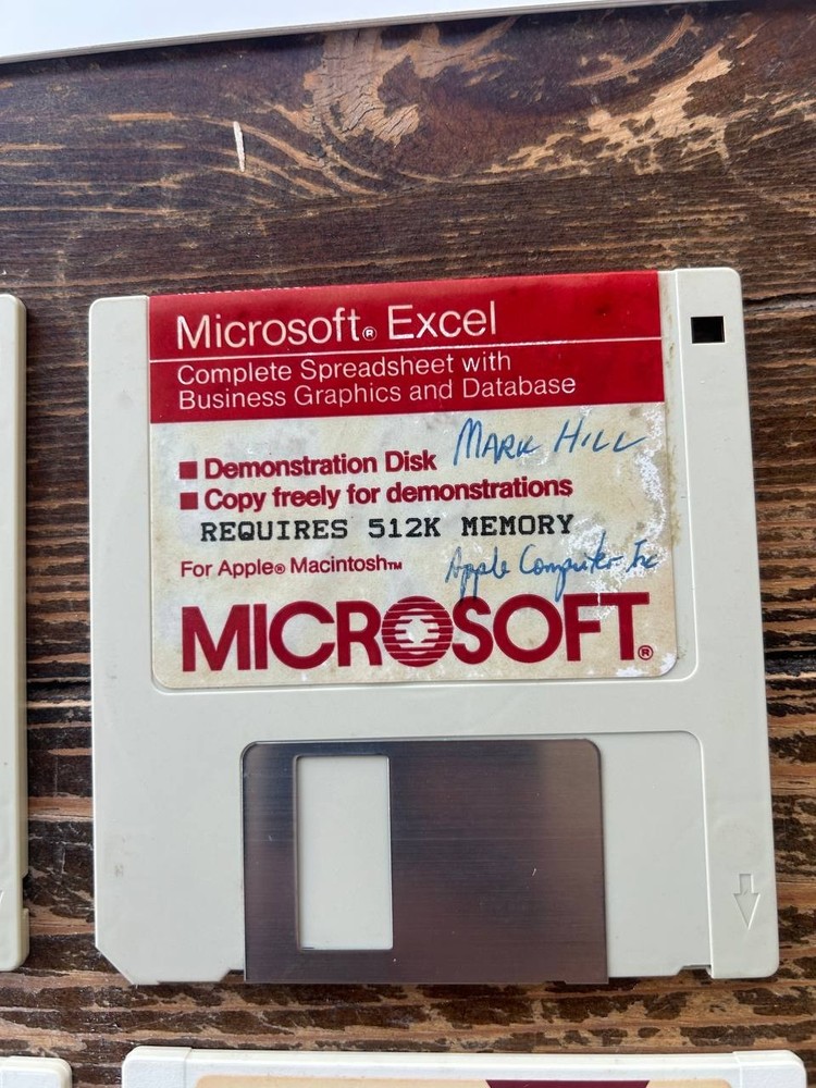 Vintage Microsoft Excel Macintosh Software 6-Disk Set Manuals Sampler