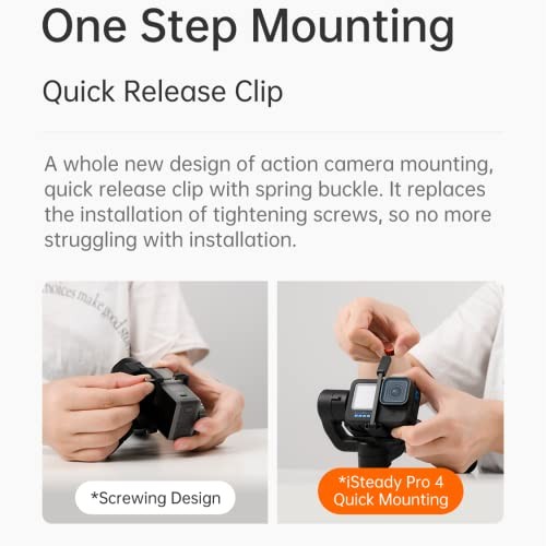 iSteady Pro 4 Action Camera Gimbal 3-Axis Splashproof Stabilizer for GoPro