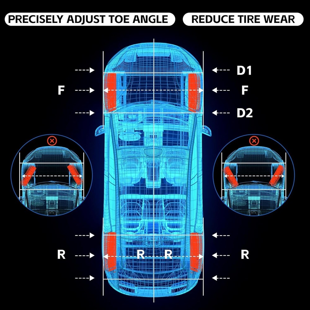Upgraded 2 Pack Heavy Duty Wheel Alignment Tool Kit, Additional Alignment Too...