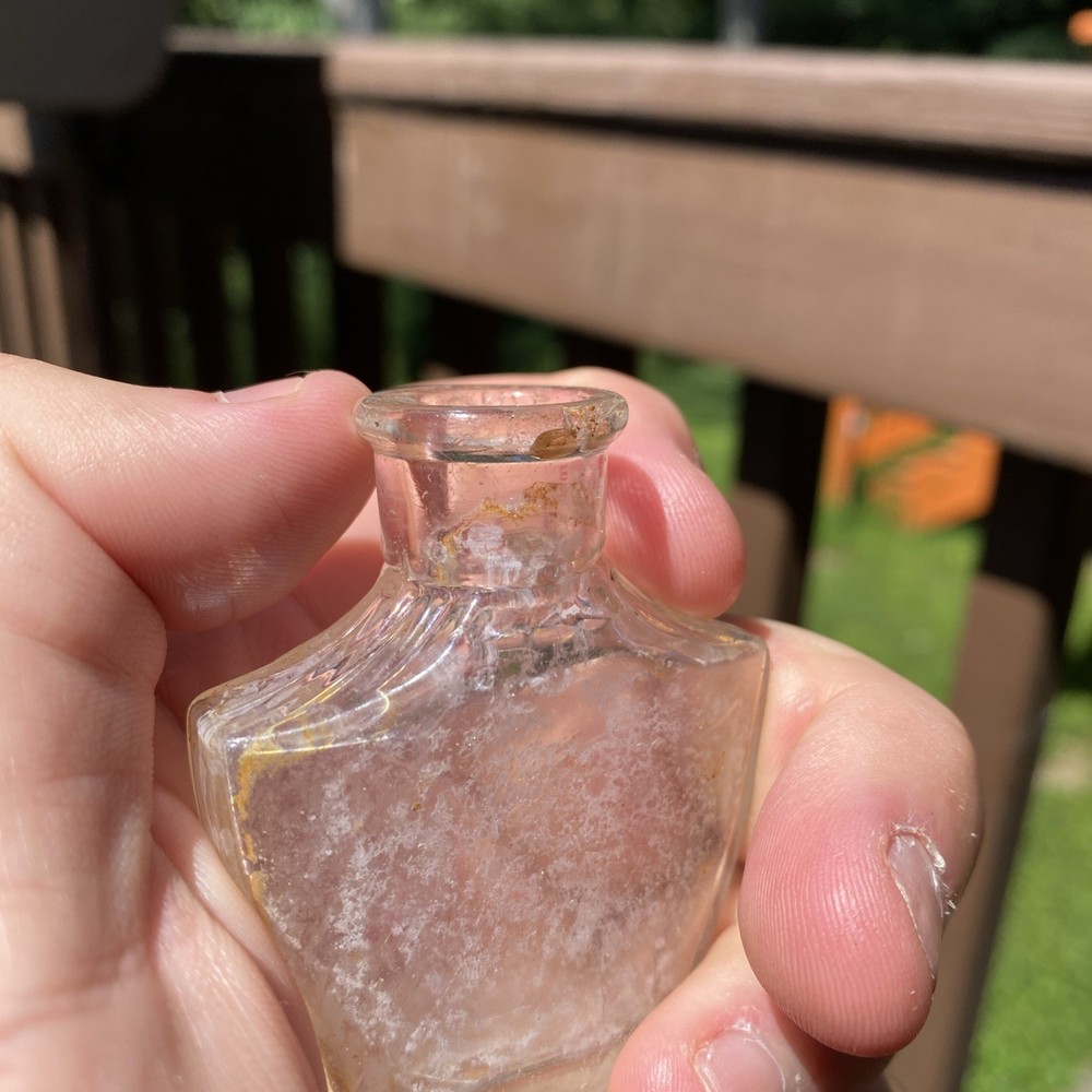 Small Iridescent Empty Perfume Bottle