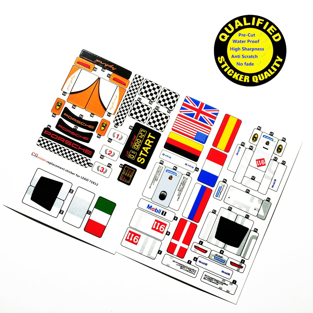 Replacement sticker for set 75912 Precut sticker