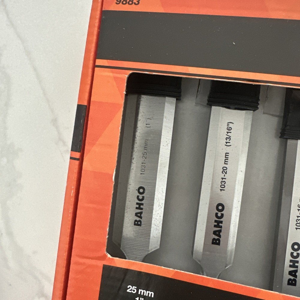 Bahco 9883 Wood Chisel Set with Polypropylene Handle 5 Piece New
