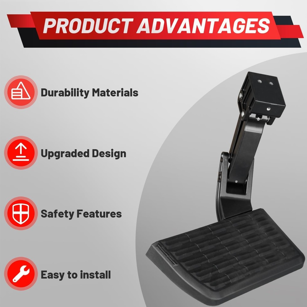 75312-01A Upgraded Rear Bed Step Retractable Bumper Step Compatible W/ 2015-2020