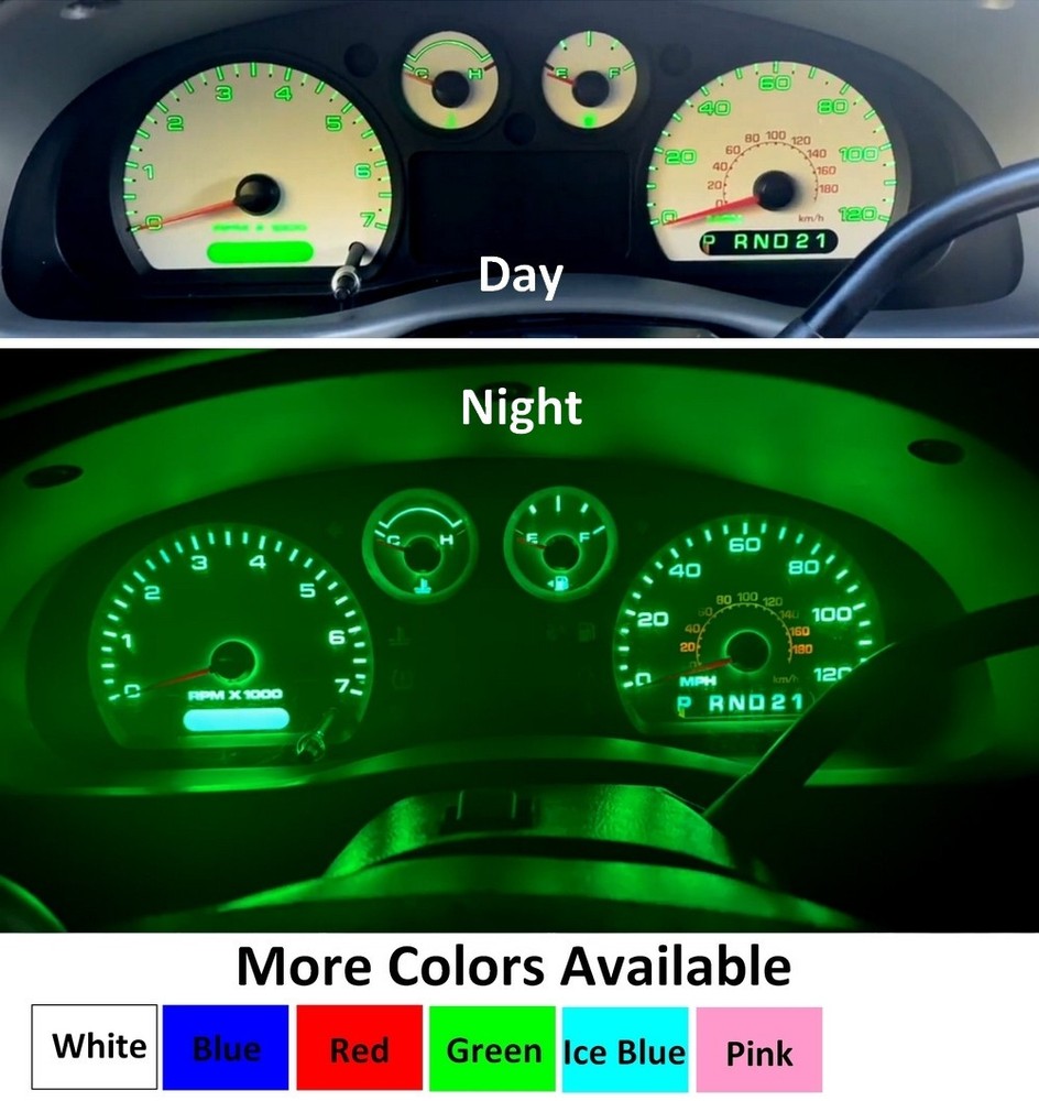 LED Gauge Cluster & Climate Controls Back Lighting Kit for 2004-2011 Ford Ranger