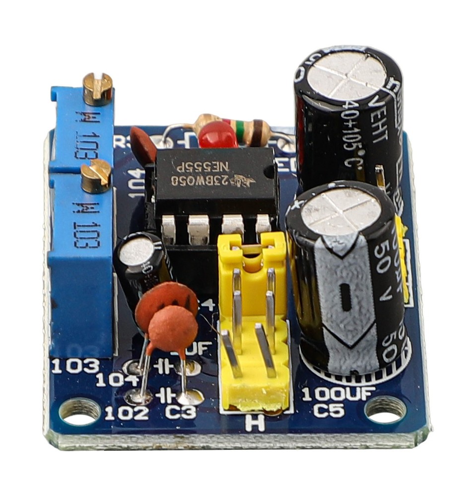 NE555 Pulse Frequency Generator Board LED Indication Continuous Output Range