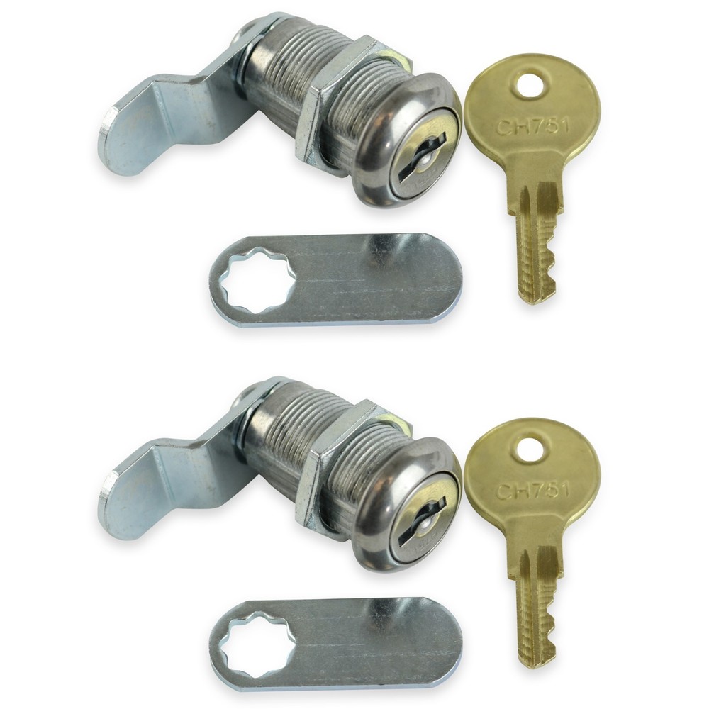 2 Pack Rv Compartment Door Cam Lock 1 1/8 Inch Camper Trailer Motorhome Storage