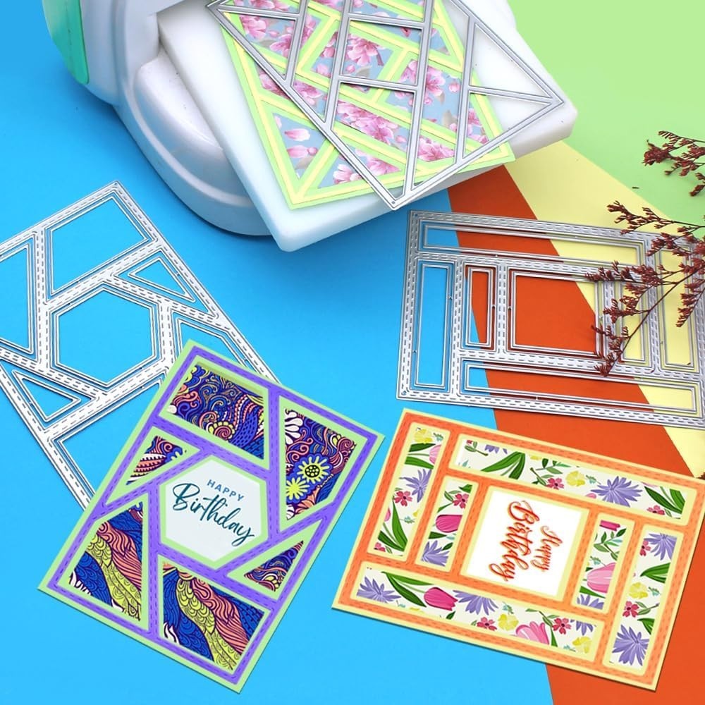 3 PCS Rectangular Die Cuts for Card Making, AFUNTA Frame Scrapbook Metal Cutting