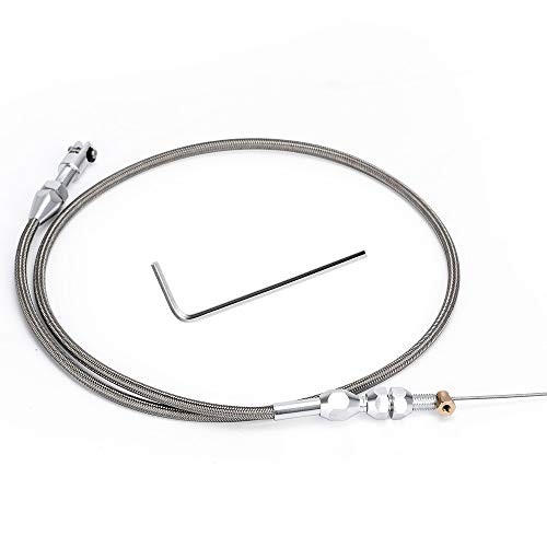 36" Stainless Braided LS Throttle Cable Kit Adjustable Accelerator Cable