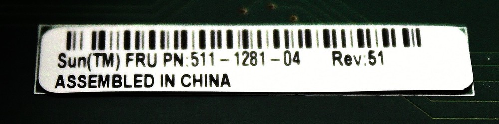 Sun Microsystems 511-1281 CONNECTOR BOARD, SATA DVD