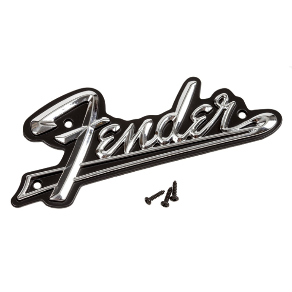 Fender Mid-'60s Black Panel Amplifier Logo with Tail