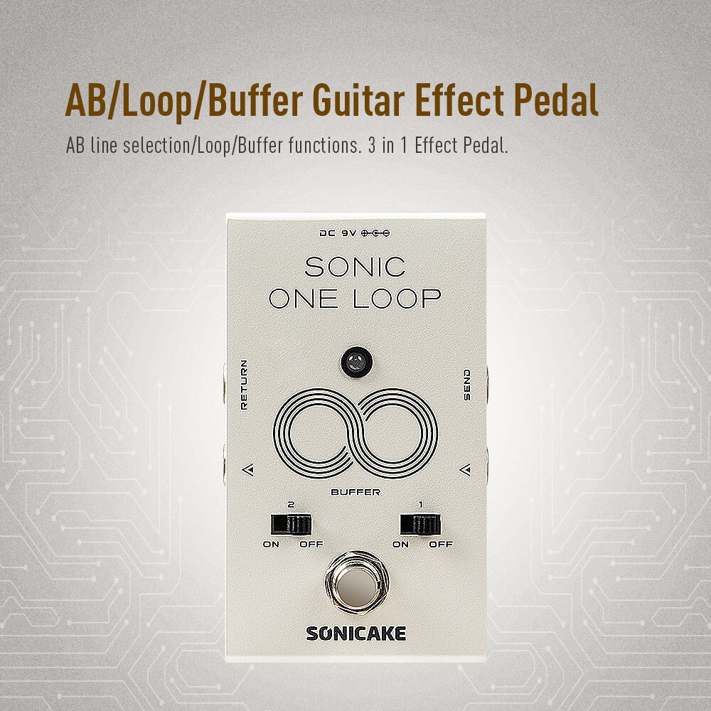 SONICAKE Sonic One Loop AB Line Selection Buffer Guitar Bass Effects Pedals