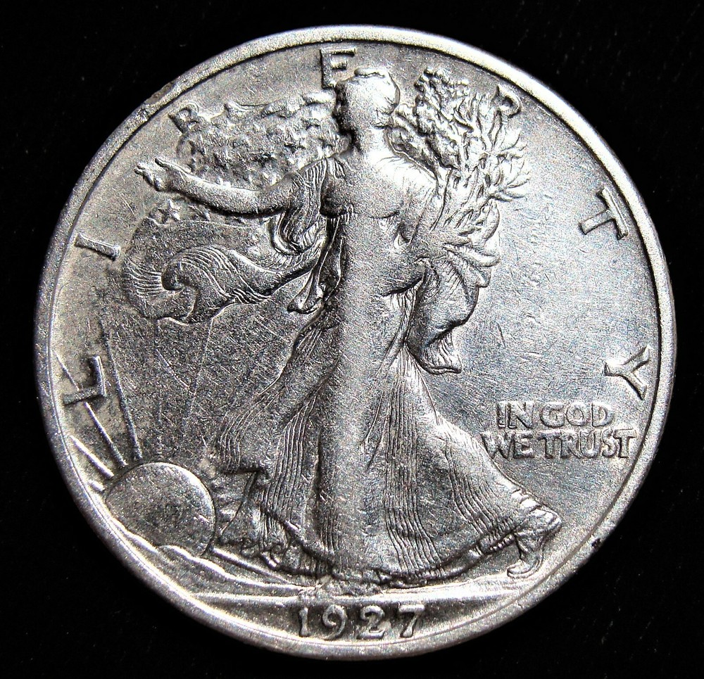 1927-S 50C Walking Liberty Half Dollar.