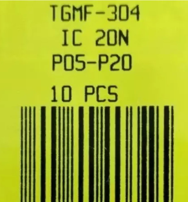 10  PCS  ORIGINAL  INSERTS        TGMF 304 IC20