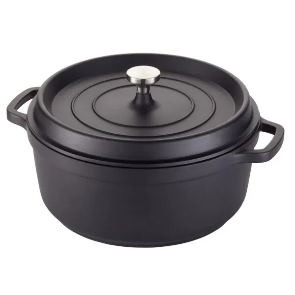 Ironlite Deep Casserole Dish with Cover, Black