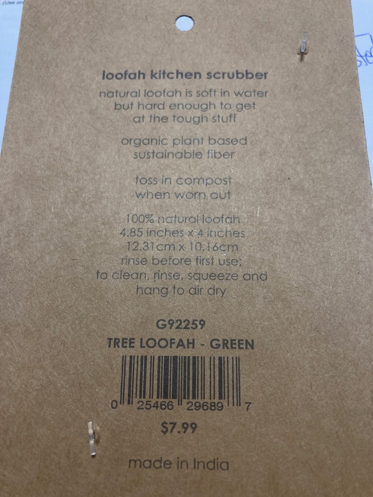 Ritz® FreshWare® Loofah Kitchen Scrubber BRILLO PAD TYPE - Christmas Tree *HTF*