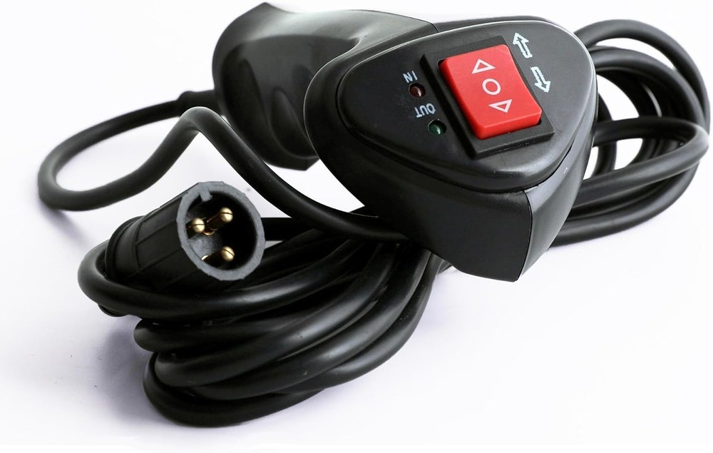 Handheld Plug-in 3-Pin Winch Remote Control 11.5" Cable ATV, Black